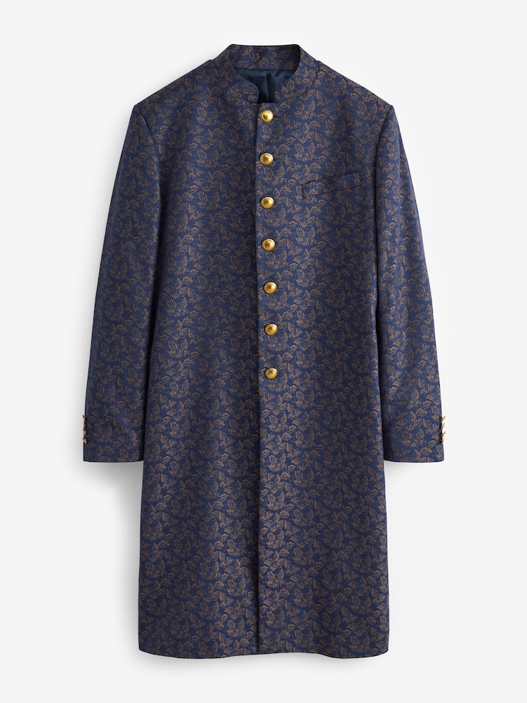 Blue Sherwani Jacket - Image 1 of 6