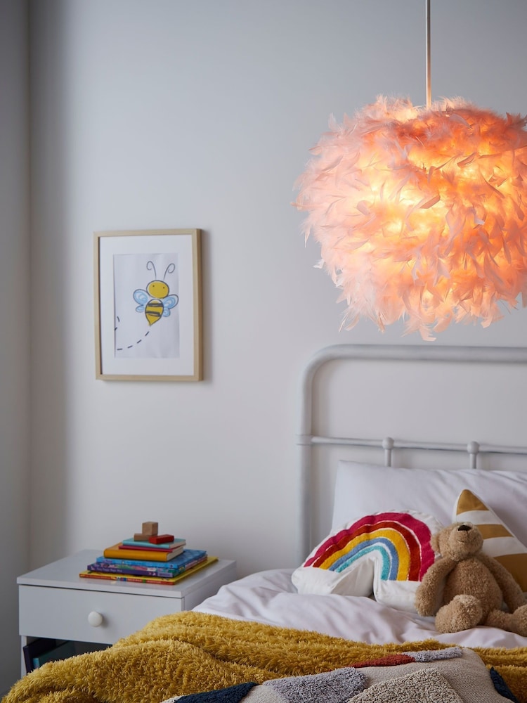 glow Pink Feather 40cm Shade - Image 1 of 6