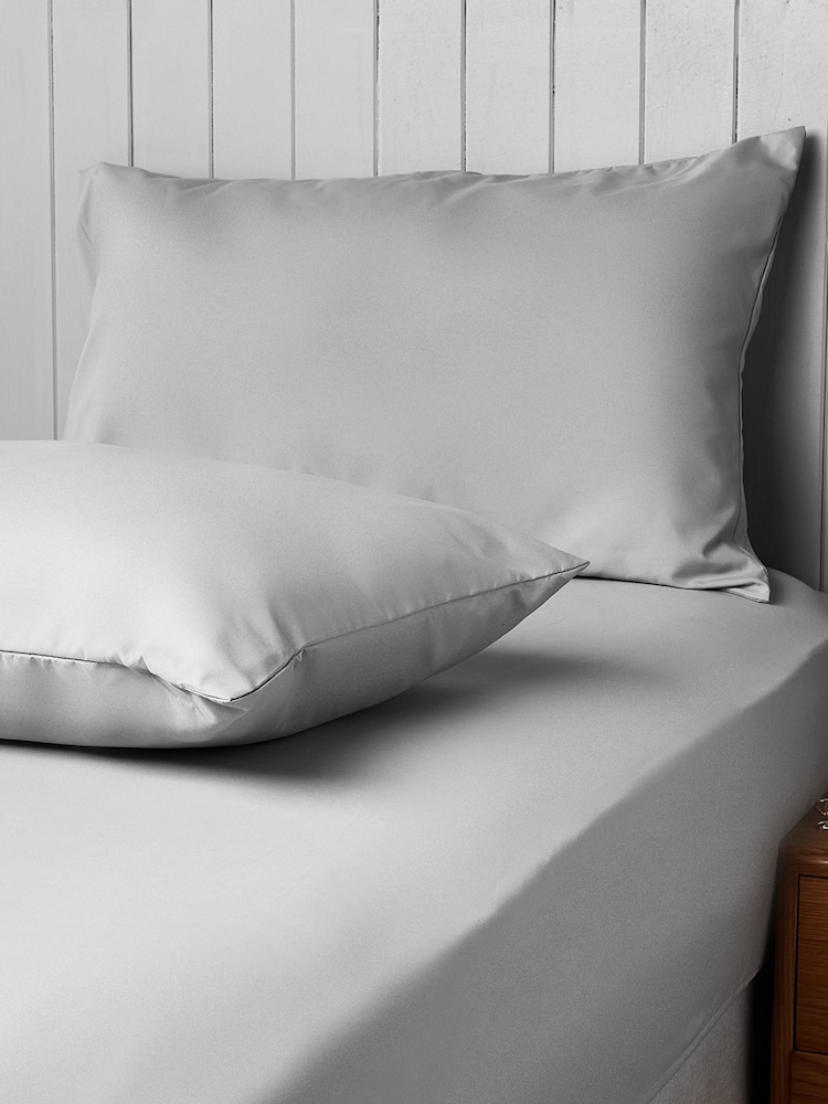 Silentnight Set of 2 Grey Supersoft Pillowcases - Image 2 of 4