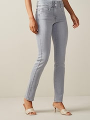Grijs - Figuurvormende slim jeans - Image 1 of 5