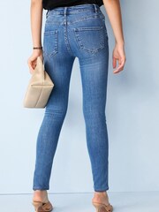 Verzierung, Mittelblau - Jeans-Leggings mit Power-Stretch und geschlitztem Saum - Bild 2 von 5