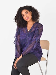 Live Unlimited Purple Curve and Abstract Blouse - Image 2 of 5