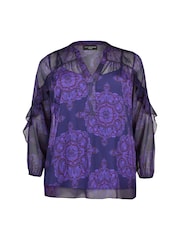 Live Unlimited Purple Curve and Abstract Blouse - Image 3 of 5