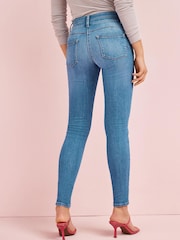 Mid Blue Bling Pocket Next Lift, Slim And Shape Skinny Jeans - Image 3 of 6