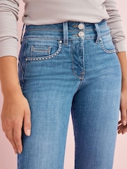 Mid Blue Bling Pocket Next Lift, Slim And Shape Skinny Jeans - Image 6 of 6