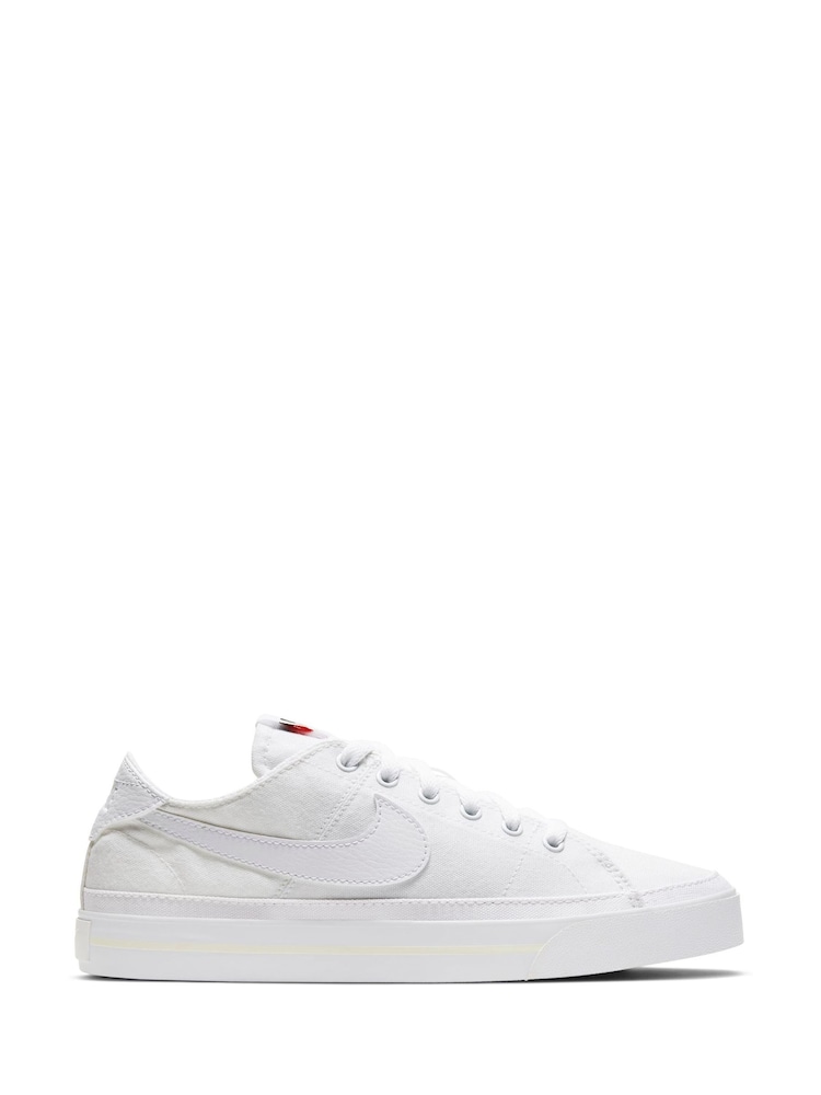 Nike White Court Legacy Canvas Trainers - Image 1 of 10