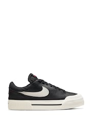 Czarny - Nike Court Legacy Lift Platform Trainers - Image 1 of 3
