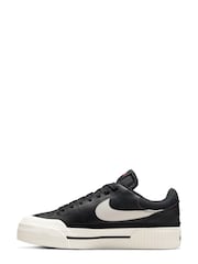 Czarny - Nike Court Legacy Lift Platform Trainers - Image 2 of 3