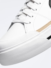 Nike White/Black Court Legacy Lift Platform Trainers - Image 5 of 9