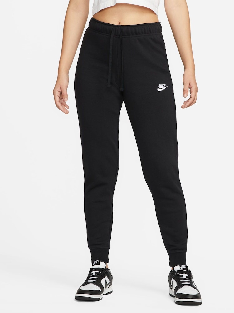 Nike Black Sportswear Club Fleece Mid-Rise Joggers - Image 1 of 5