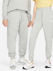 Nike Dark Grey Heather Club Mid Rise Standard Joggers - Image 1 of 6