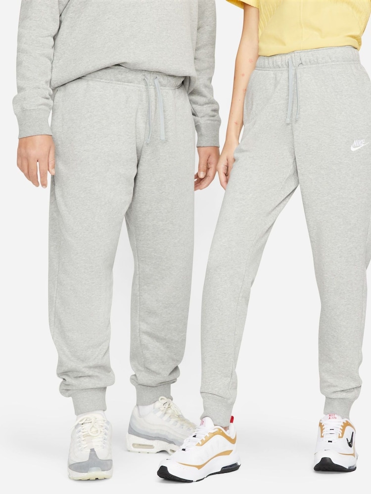 Nike Dark Grey Heather Club Mid Rise Standard Joggers - Image 1 of 6