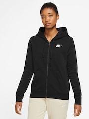 Черный - Худи на молнии Nike Club - Image 1 of 8