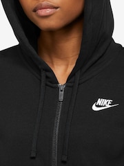 Черный - Худи на молнии Nike Club - Image 3 of 8