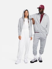 Темно-серый меланжевый - Худи на молнии Nike Club - Изображение 3 из 6