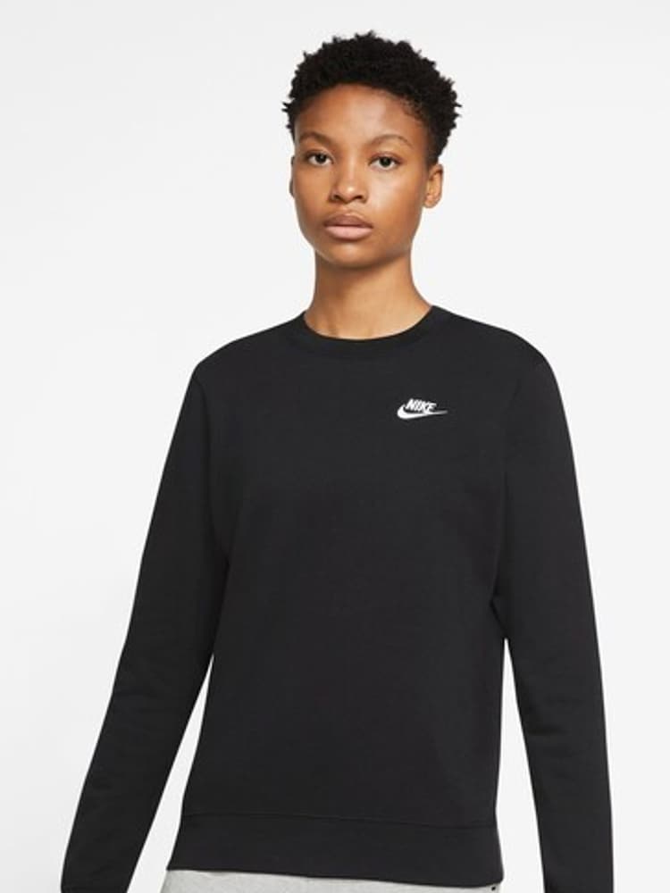 Nike Black Club Fleece Crew Neck Sweatshirt - Image 1 of 5