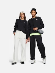 Nike Black Club Fleece Crew Neck Sweatshirt - Image 3 of 5