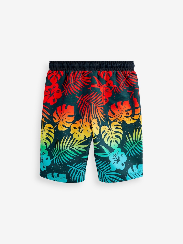 Blue Palm Dip Dye Board Swim Shorts (3-16yrs) - Image 5 of 5