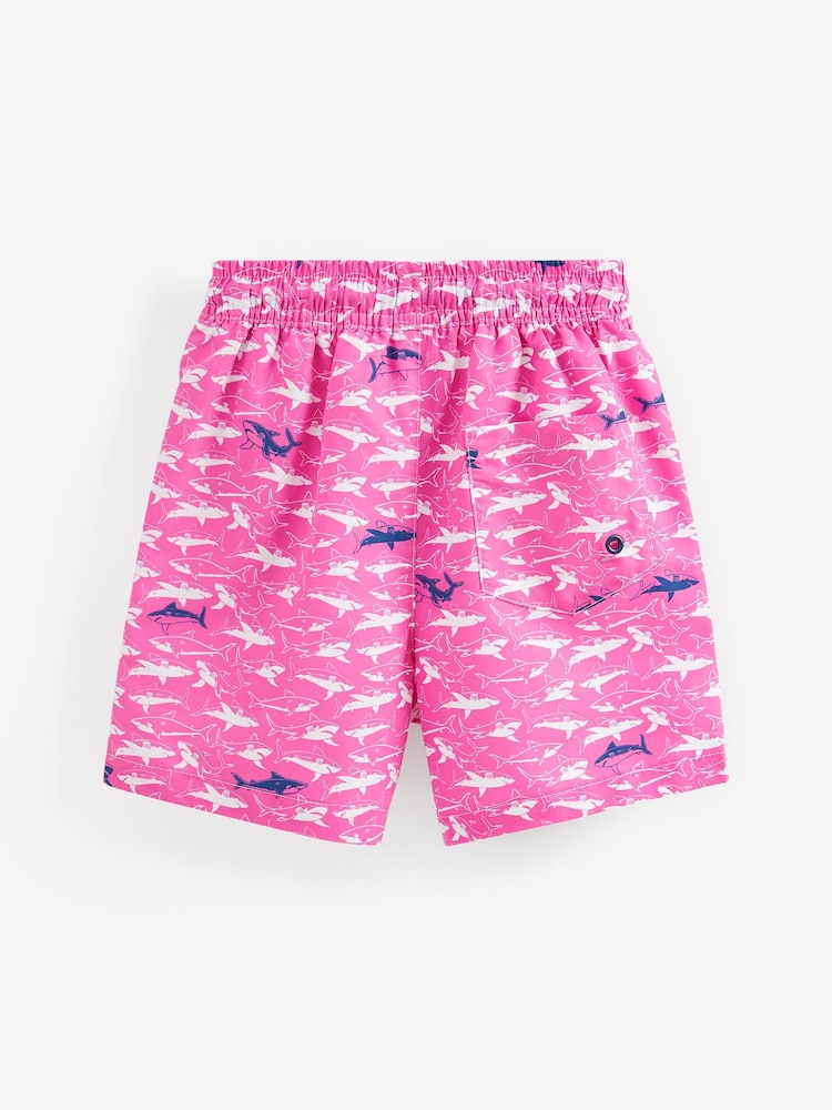 Pink Geo Shark Swim Shorts (1.5-16yrs) - Image 5 of 5 Pink Geo Shark Swim Shorts (1.5-16yrs) - Image 5 of 5