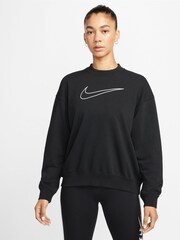 črna - Pulover z okroglim ovratnikom Nike Dri-FIT Get Fit - Slika 1 iz 5