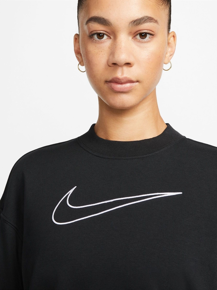 Nike Black Dri-FIT Get Fit Crew-Neck Sweatshirt - Image 3 of 5
