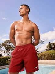 Nike Red 7 Inch Essential Volley Swim Shorts - Image 1 of 2