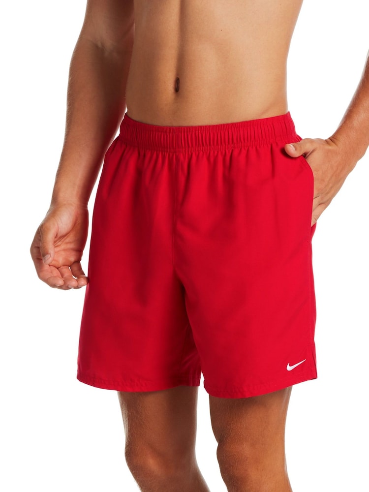Nike Red 7 Inch Essential Volley Swim Shorts - Image 3 of 4