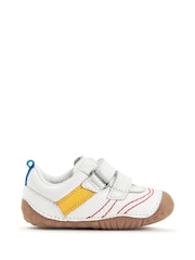 Start Rite Little Smile White Leather Riptape Baby Shoes - Image 1 of 5