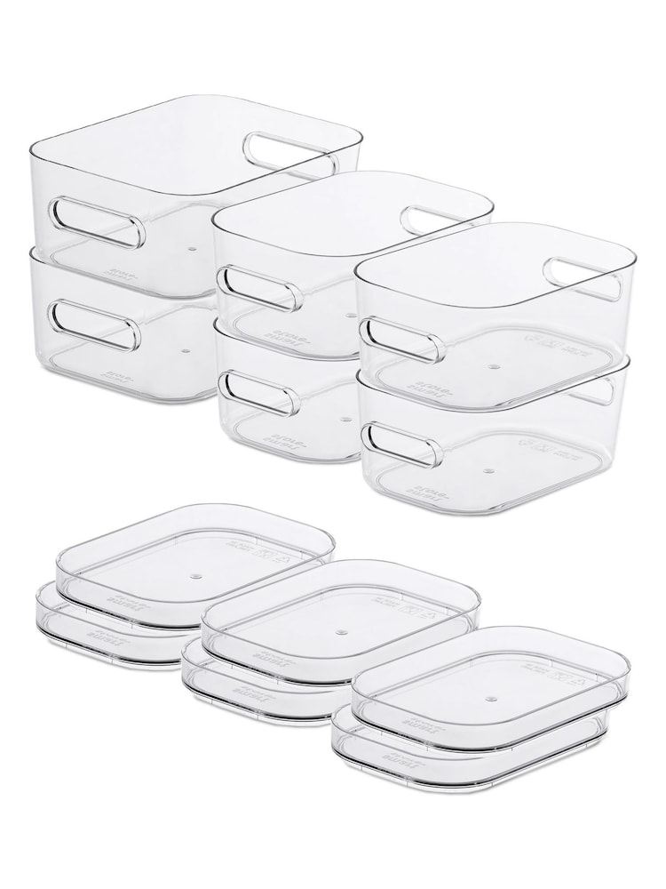 Orthex Set of 6 Clear Compact 4xXS, 2xS Storage Boxes With Lids - Image 5 of 5