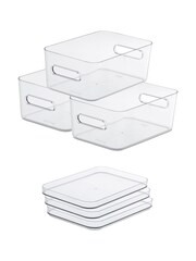 Orthex Set of 3 Clear Smartstore 5.3L Compact Clear Storage Boxes - Image 5 of 5