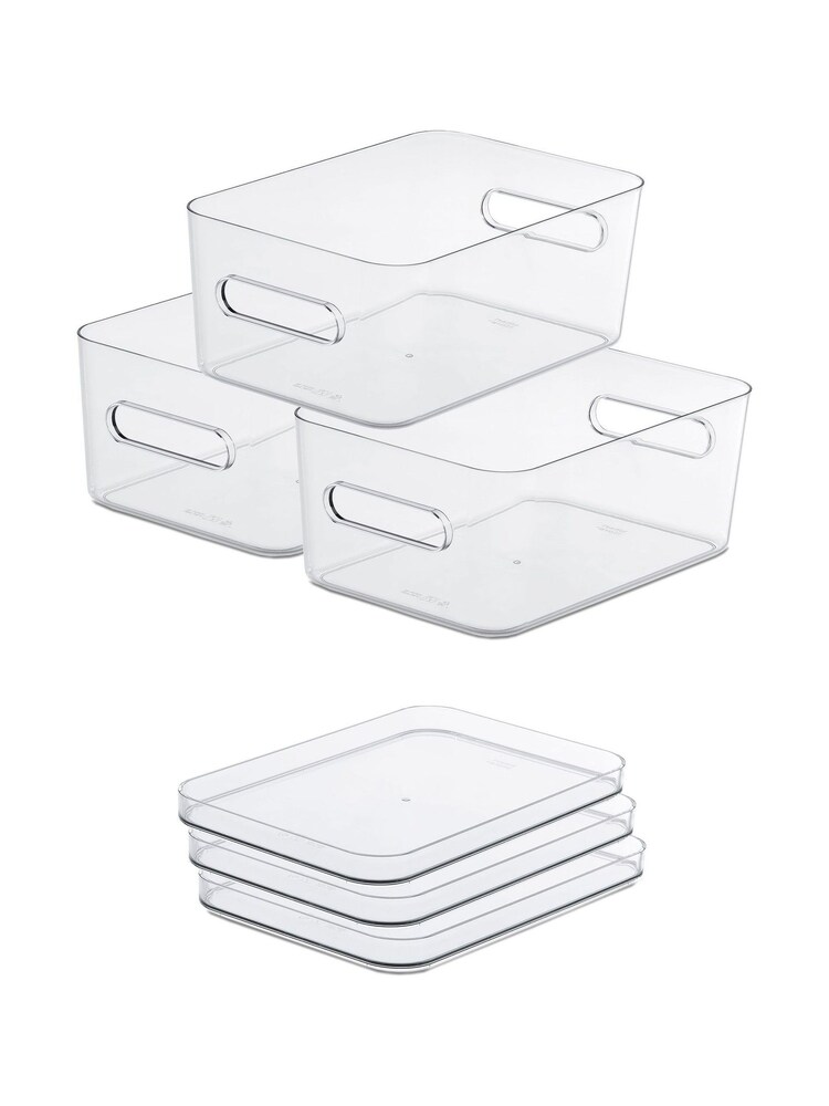 Orthex Set of 3 Clear Smartstore 5.3L Compact Clear Storage Boxes - Image 5 of 5
