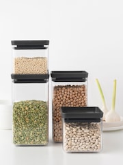 Brabantia Clear Tasty + Stackable Square Canisters Set - Image 1 of 4