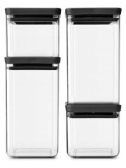 Brabantia Clear Tasty + Stackable Square Canisters Set - Image 4 of 4