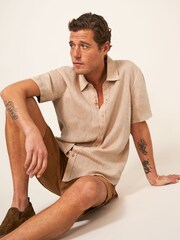 White Stuff Pembroke Short Sleeve Linen Shirt - Image 1 of 6