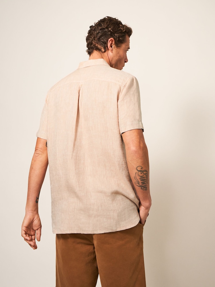 White Stuff Pembroke Short Sleeve Linen Shirt - Image 2 of 6
