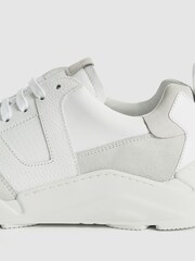 Reiss White Shelton Leather Trainers - Image 4 of 7