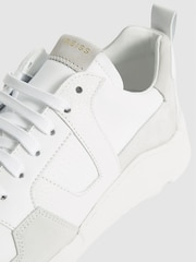 Reiss White Shelton Leather Trainers - Image 6 of 7