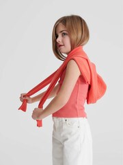 Reiss Coral Violet Jr Trim Detail Vest - Image 3 of 6