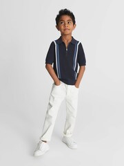 Reiss Navy Polar Junior Half Zip Jumper - Image 3 of 6