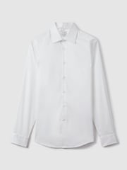 Reiss White Frontier Slim Fit Cotton Blend Shirt - Image 2 of 9