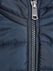 Reiss Navy Charley Junior Jersey Hooded Hybrid Jacket - Image 9 of 9