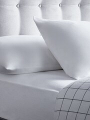 Silentnight White Brushed 100% Cotton Fitted Sheet - Image 1 of 5