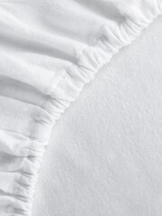 Silentnight White Brushed 100% Cotton Fitted Sheet - Image 4 of 5