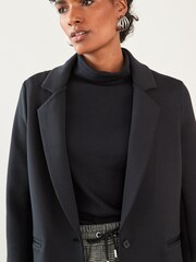 Black Relaxed Fit Blazer - Image 4 of 5