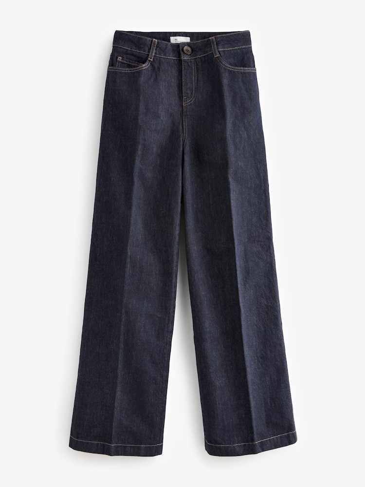 Denim Rinse Blue Premium Wide Leg Jeans - Image 2 of 6