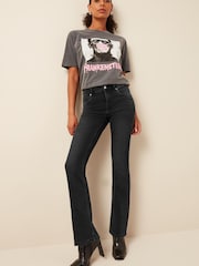 Washed Black Super Soft Bootcut Jeans - Image 2 of 6