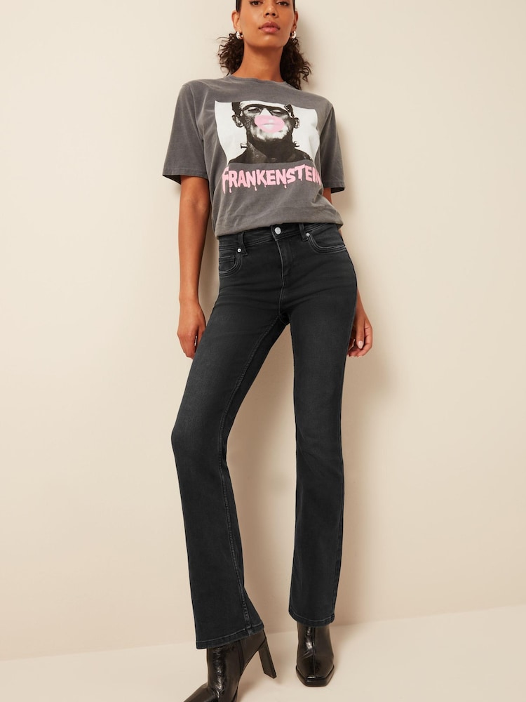 Washed Black Super Soft Bootcut Jeans - Image 2 of 6