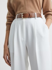 Reiss Tan Annexe Leather Belt - Image 3 of 6