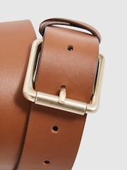 Reiss Tan Annexe Leather Belt - Image 4 of 6