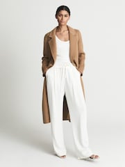 Reiss White Violet Scoop Neck Ribbed Jersey Vest Top - Image 4 of 6